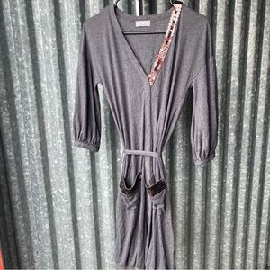 Pinko Grey Sequin Jersey Dress Size Small